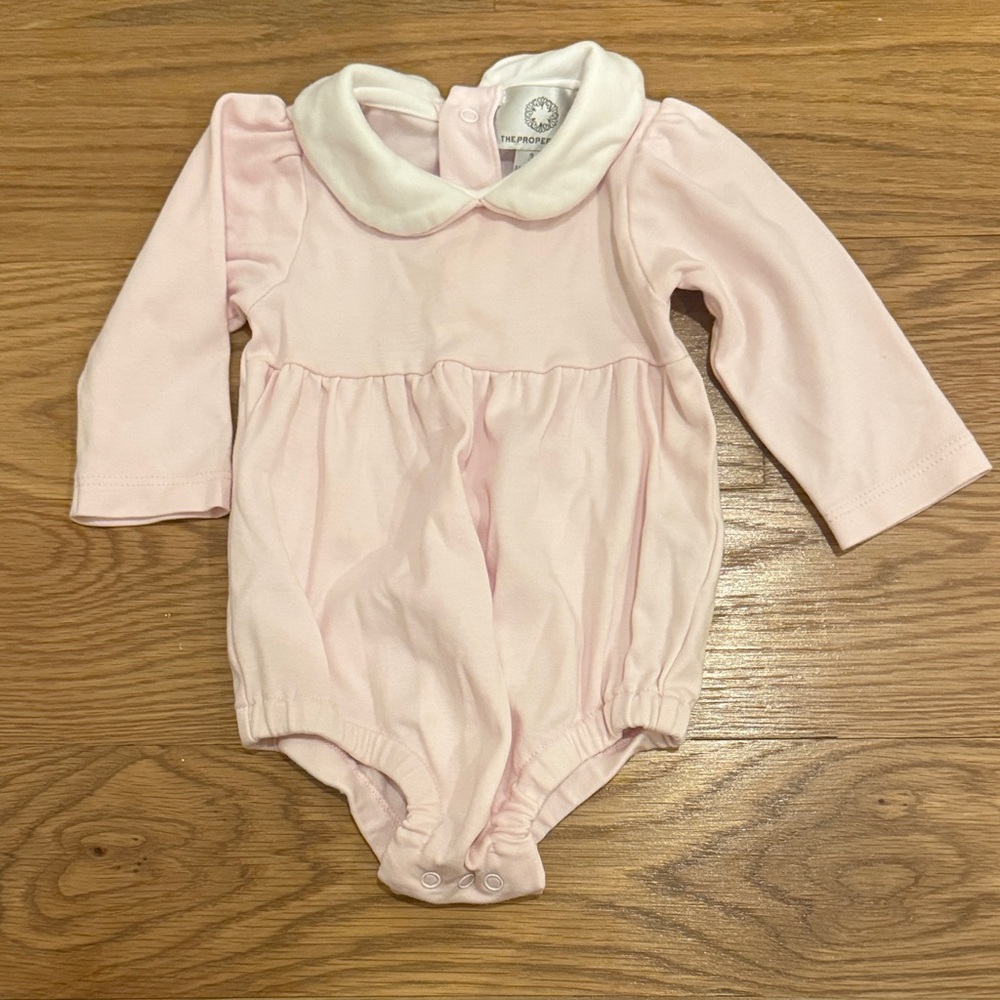 Pink and White Baby Bodysuit